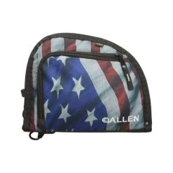 Allen 7719 Handgun Case, Fabric, Black, Zipper Lock, 1-Shelf