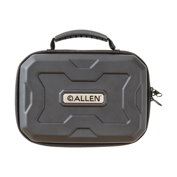 Allen 82-9 Handgun Case, 9 In Gun Holding, Black/Silver, Zipper Lock, 10-1/4 X 8 X 1-3/4 In Exterior