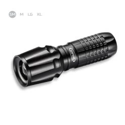 POLICE SECURITY Culprit 99553 Flashlight, AA Battery, Alkaline Battery, LED Lamp, 280 Lumens, Slide Focus Beam