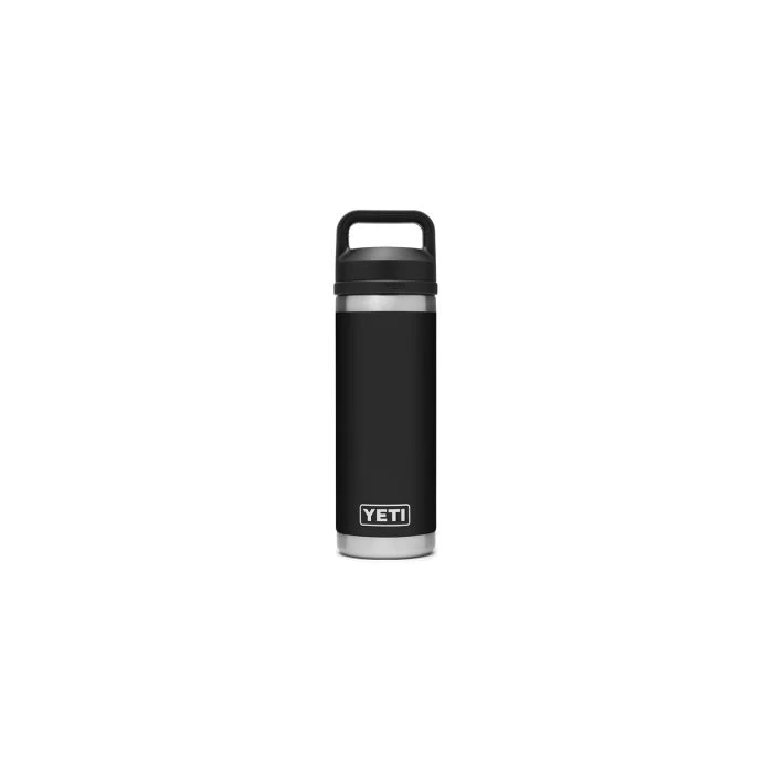YETI Rambler Water Bottle With Chug Cap, Black,18 Oz