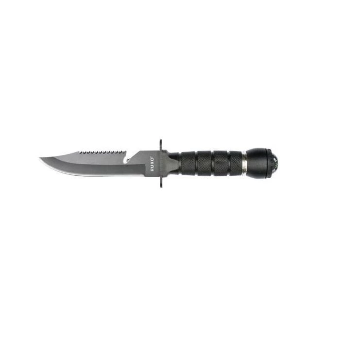 RUKO RUK0163 Survival Knife, 6 In L Blade, ABS Handle, 11-3/4 In OAL