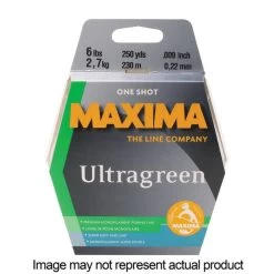 MAXIMA Ultragreen Series MOSS4 One-Shot Spool, 280 Yd L, Monofilament, Moss Green, 4 Lb Capacity