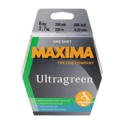 MAXIMA Ultragreen Series MOSS6 One-Shot Spool, 250 Yd L, Monofilament, Moss Green, 6 Lb Capacity
