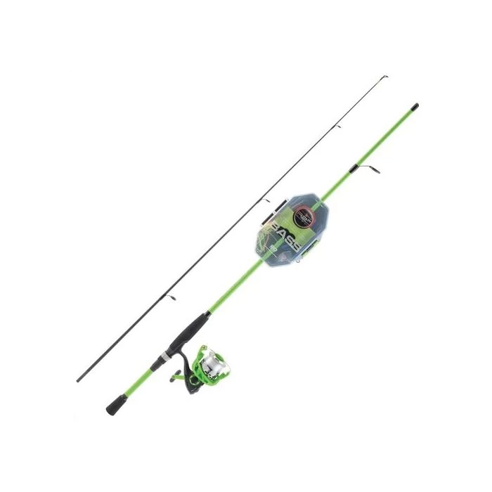Ready2Fish 5704-0047 Bass Spinning Combo, 30 In Reel, 6 Ft 6 In L Rod, Split Grip Handle, EVA