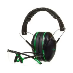 ALLEN Gamma Junior Series 2325 Ear And Eye Protection Combo, Black/Green