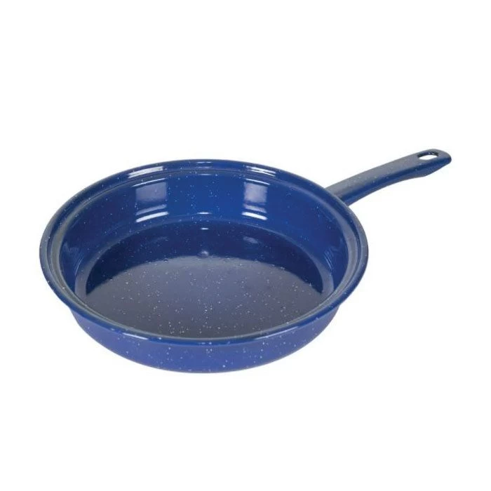 Stansport 10865 Fry Pan, Stainless Steel, Blue, Enamel