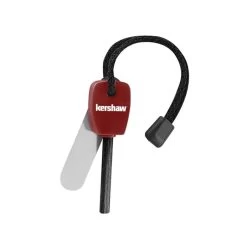 Kershaw 1019 Fire Starter, Magnesium Steel, Red/Silver, Stonewashed