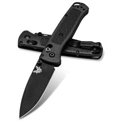 BENCHMADE BUGOUT Series 535BK-2 Folding Knife, 3.24 In L Blade, Steel Blade