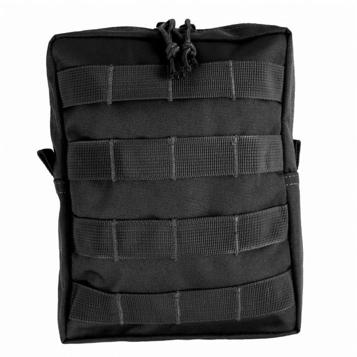 Red Rock 82-004BLK Large Molle Utility Pouch, 7 In L, 5 In W, Elastic Loop Closure, 600D Polyester/PVC, Black