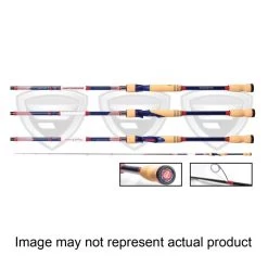Favorite Defender Series DDFR-731MH Spinning Rod, 7 Ft 3 In OAL, Carbon Fiber, Blue/Red