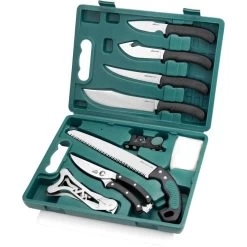 Outdoor Edge GamePro Series GP-11 Knife Set, Stainless Steel Blade, TPR Handle, Non-Slip Handle