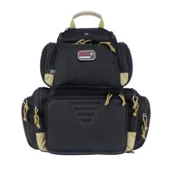 GPS GPS1711BP, HandGunner Backpack With Cradle For 4 Handguns, Zipper Closure, Nylon, Black