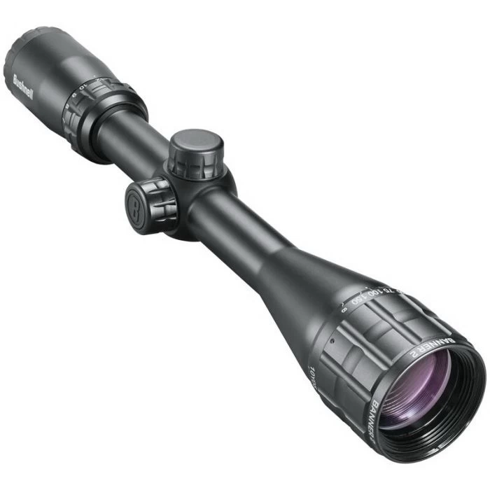 Bushnell Banner 2 Series RB4124BS11 Riflescope, 4 To 12X Magnification, 9 To 27 Ft View, 1 In Dia Tube, Aluminum, Black