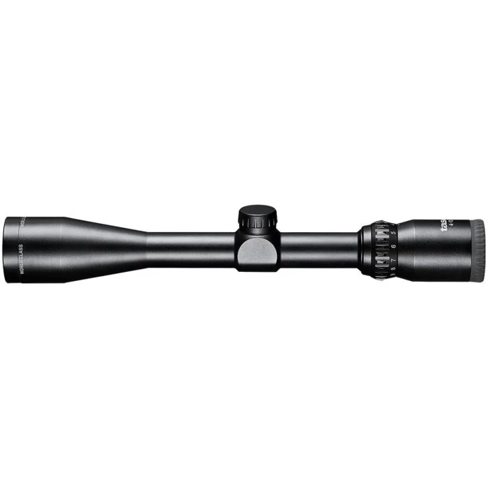 Tasco TWC41240 Riflescope, 4 To 12X Magnification, 50 To 80 Ft View, Glass Lens, 1 In Dia Tube, Aluminum, Black