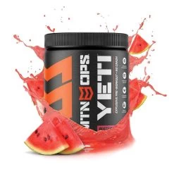 MTN OPS 1101450130, Yeti Explosive Pre-Workout Powder, 30 Servings Per Tub, Flavor: Watermelon