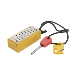 Smith's 50562 Pack Pal Tinder Maker With Fire Starter, Nylon/Stainless Steel, Yellow