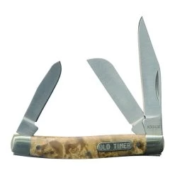 OLD TIMER 34OTW Folding Pocket Knife, 2.4 In L Blade, 7Cr17 High Carbon Stainless Steel Blade, 3 -Blade
