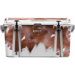 CORDOVA Cooler Cowhide Collection Brown Longhorn, 88 Qt