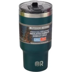 Outdoor Revival Stainless Steel Insulated Tumbler, 30 Oz, Teal Blue