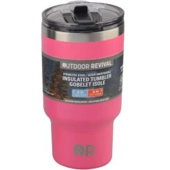 Outdoor Revival Stainless Steel Insulated Tumbler, 30 Oz, Punch Pink